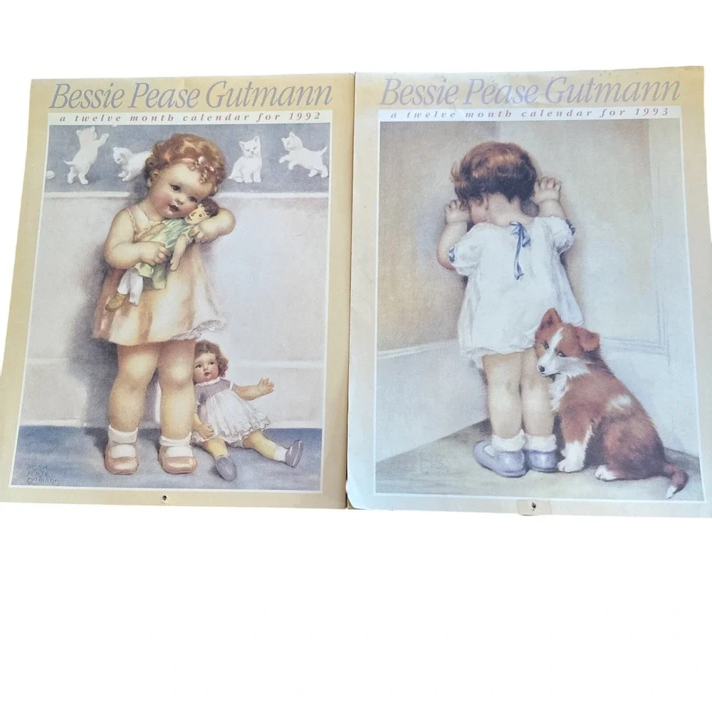Bessie Pease Gutmann Calendar Lot 1992 1993 Vintage Art Multi Good Illustrations